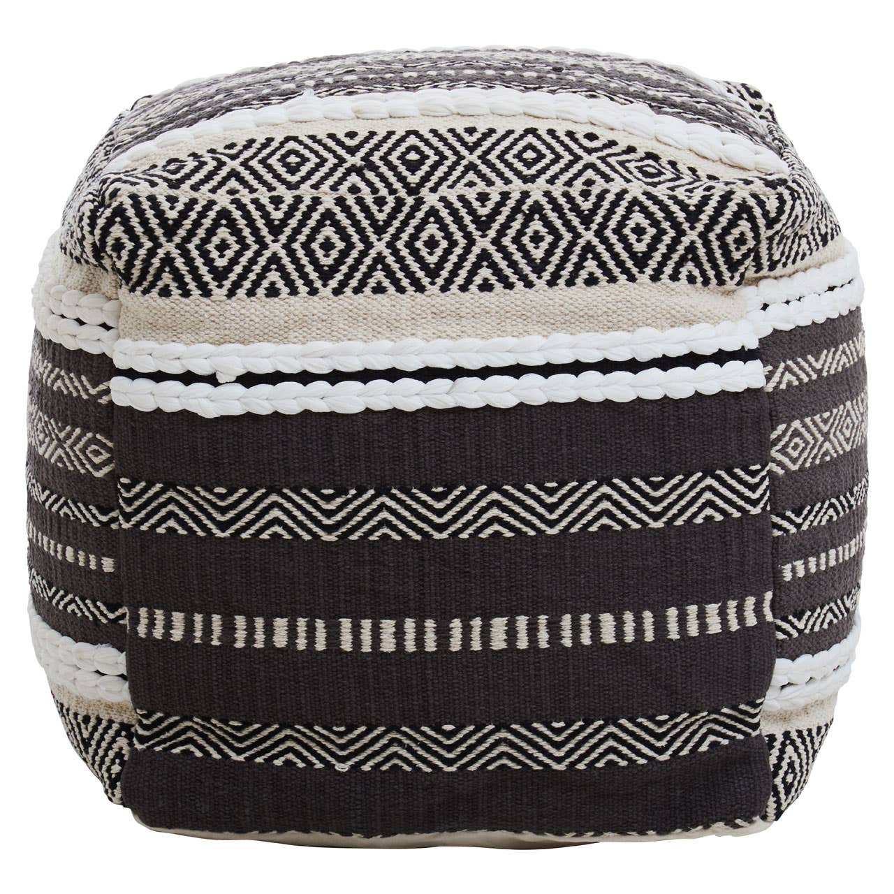 Noosa & Co. Living Cefena Grey And White Pouffe House of Isabella UK