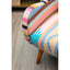 Cefena Multi-Coloured Fabric Chair With Mango Wood Legs.