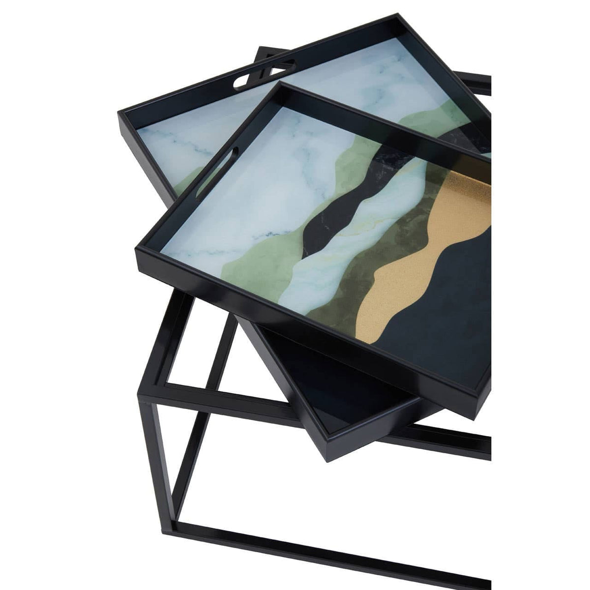 Noosa & Co. Living Celina Set Of 2 Assorted Colour Nesting Tables House of Isabella UK