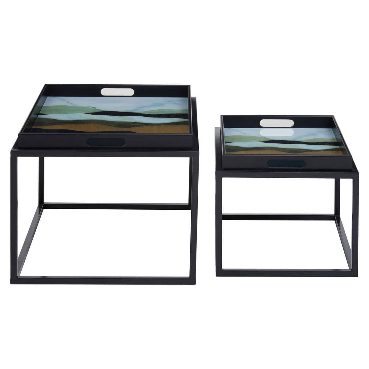 Noosa & Co. Living Celina Set Of 2 Assorted Colour Nesting Tables House of Isabella UK