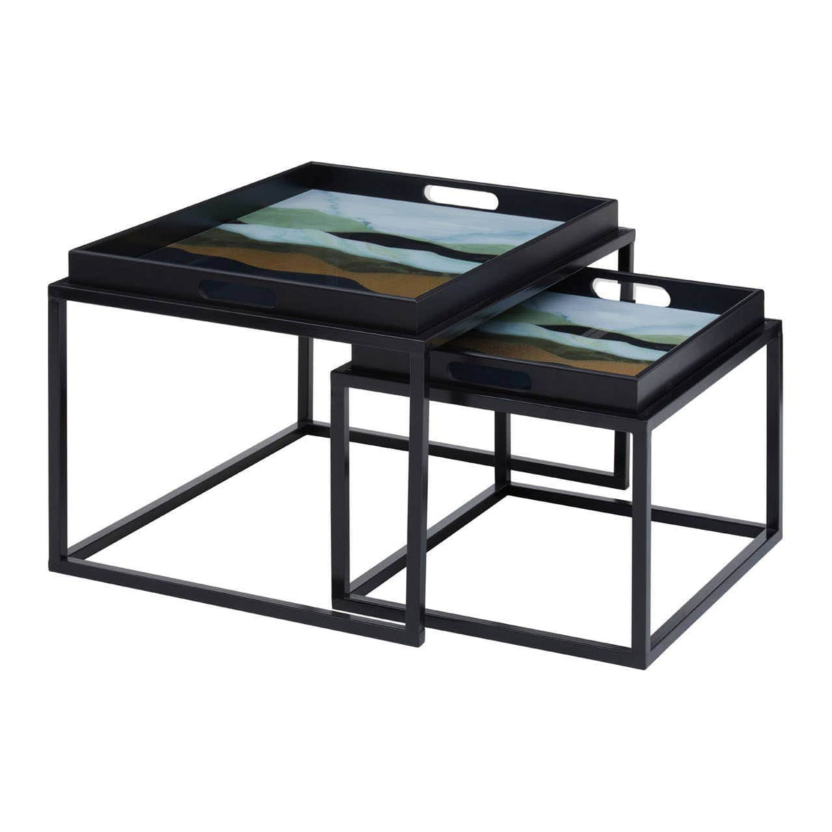 Noosa & Co. Living Celina Set Of 2 Assorted Colour Nesting Tables House of Isabella UK