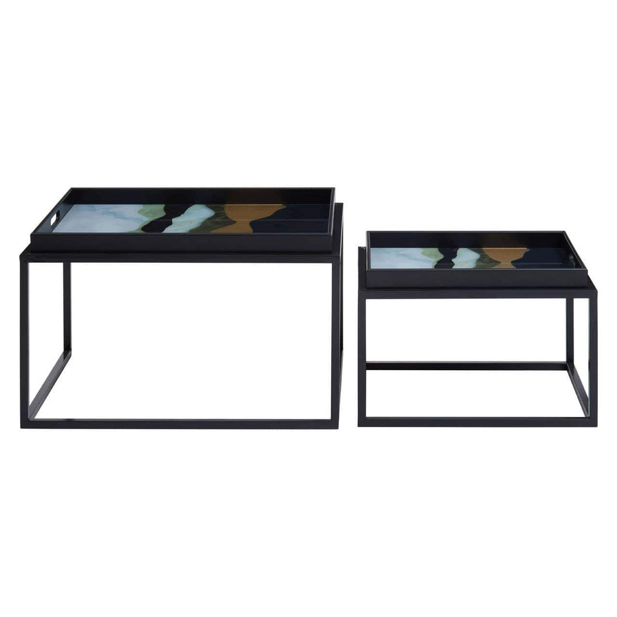Noosa & Co. Living Celina Set Of 2 Assorted Colour Nesting Tables House of Isabella UK