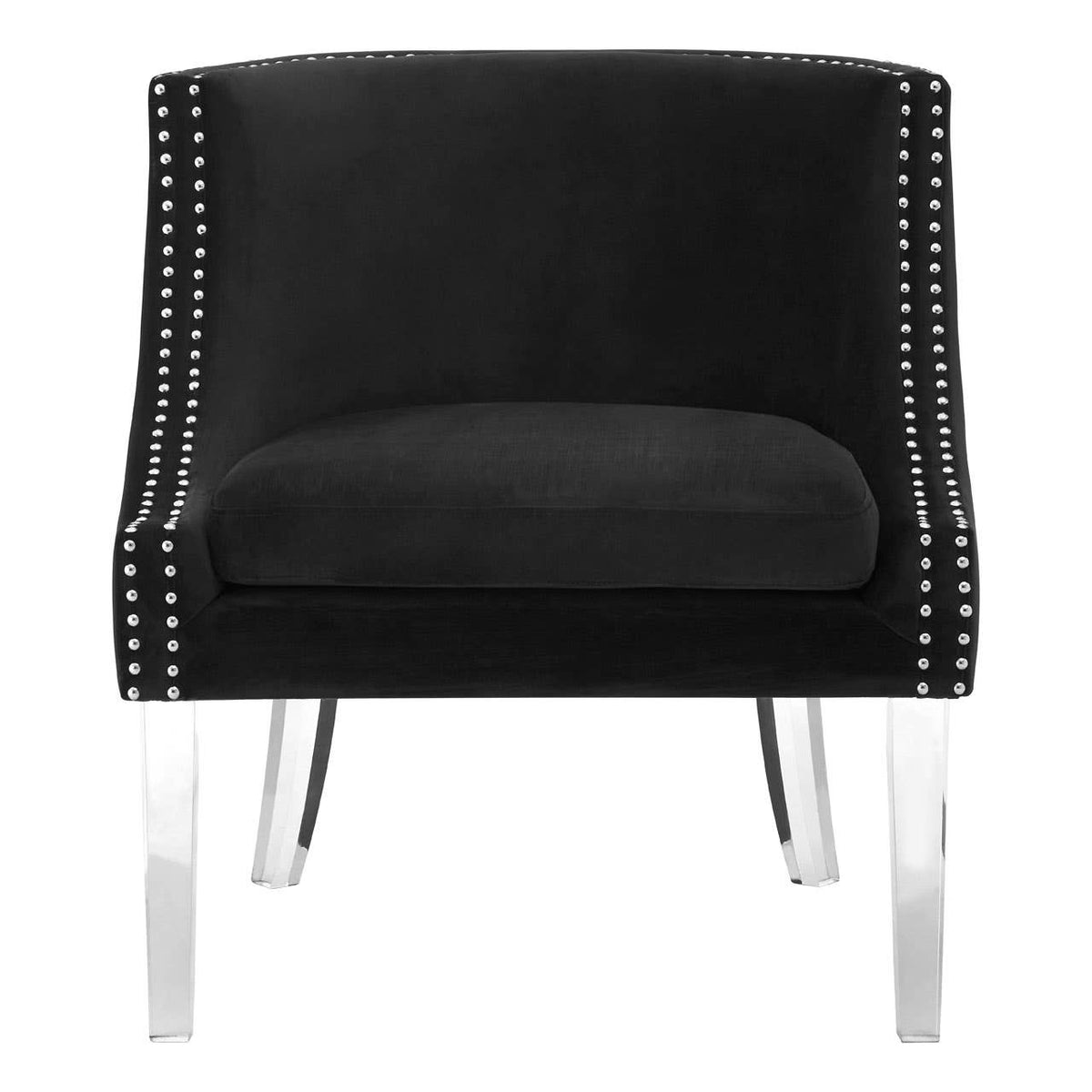 Clarence Black Curved Chair.