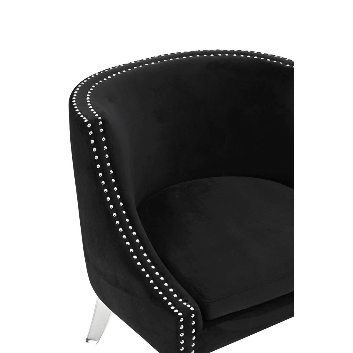 Clarence Black Curved Chair.