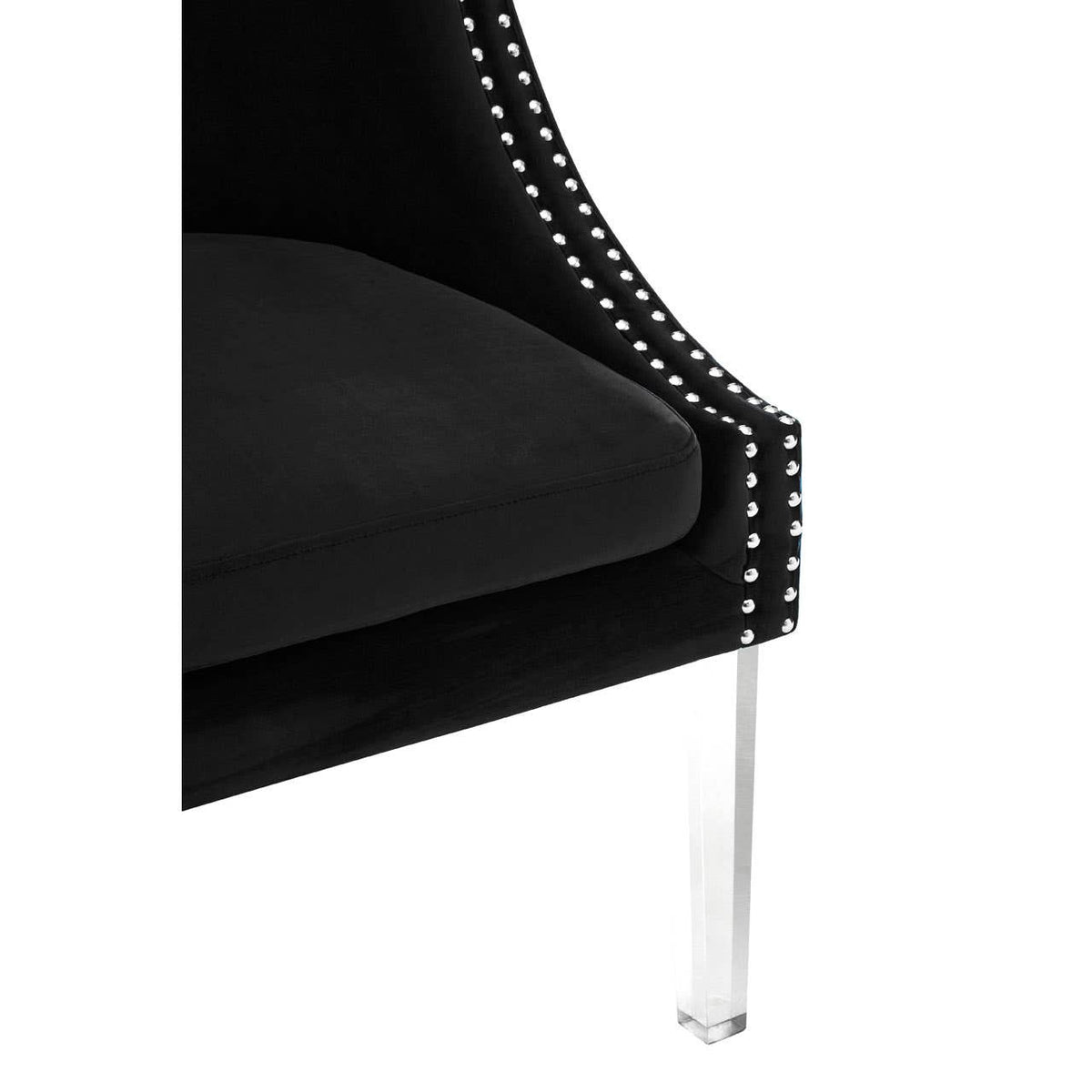 Clarence Black Curved Chair.