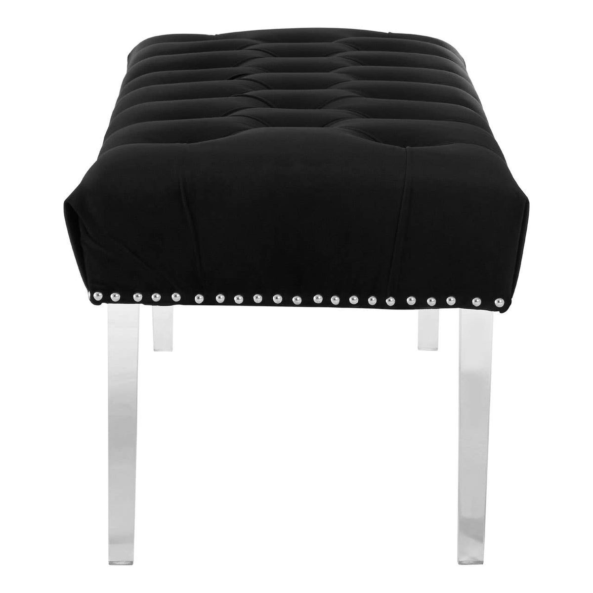 Clarence Black Velvet Bench.