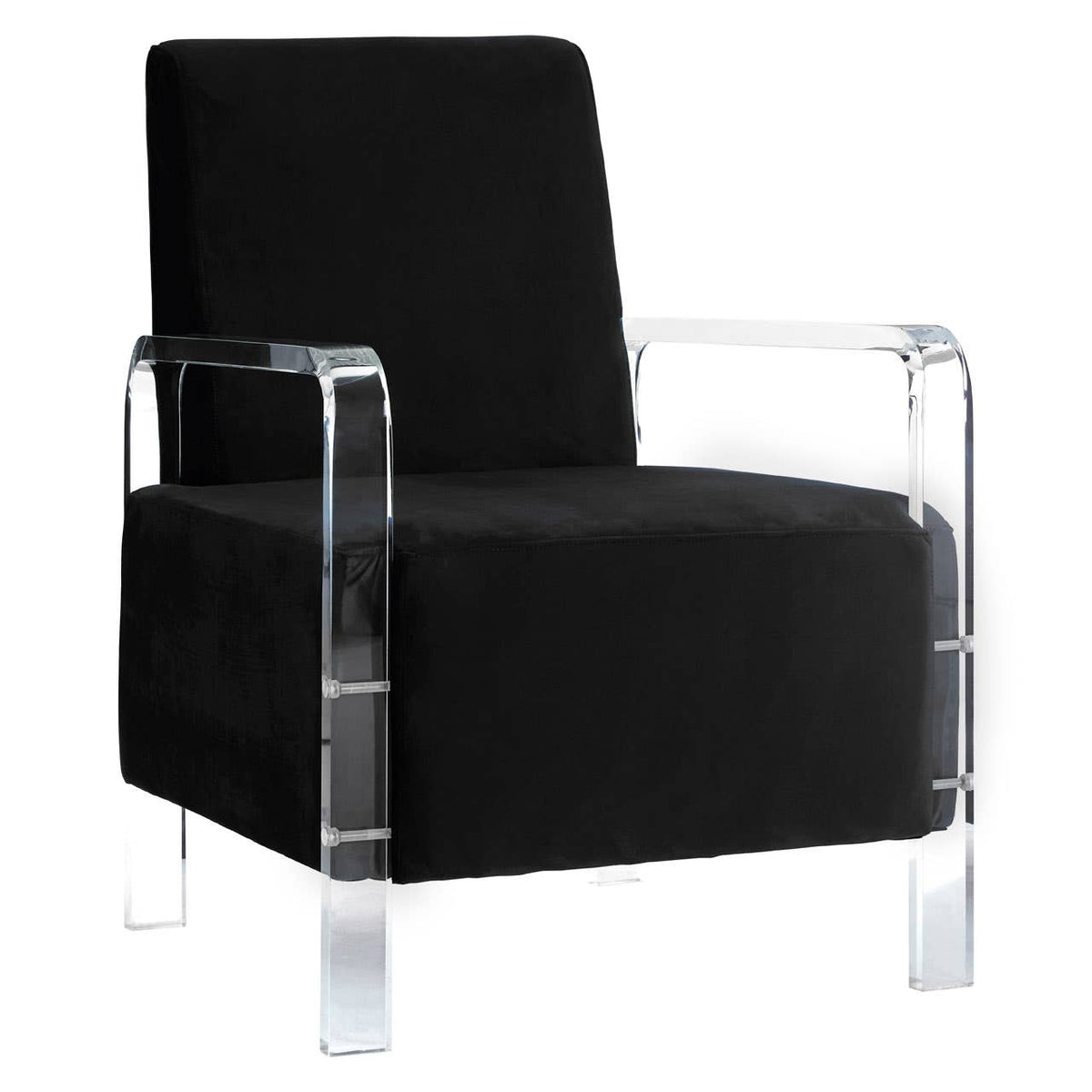 Clarence Black Velvet Chair.