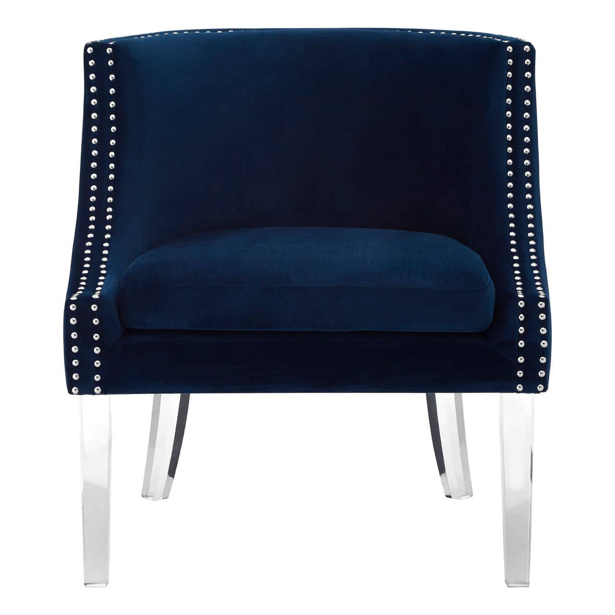 Clarence Blue Curved Chair.
