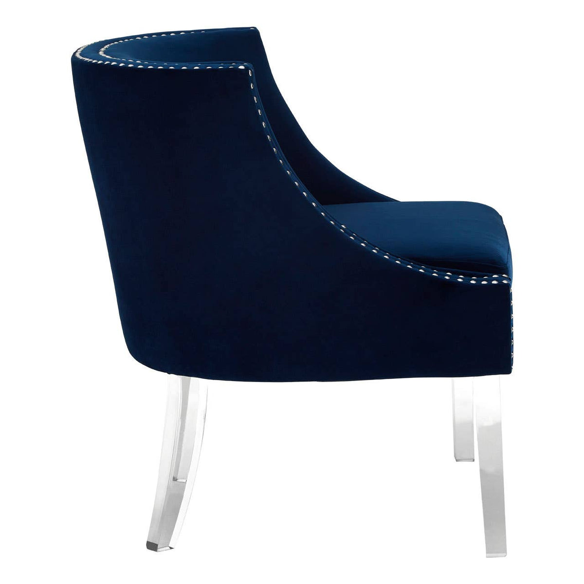 Clarence Blue Curved Chair.