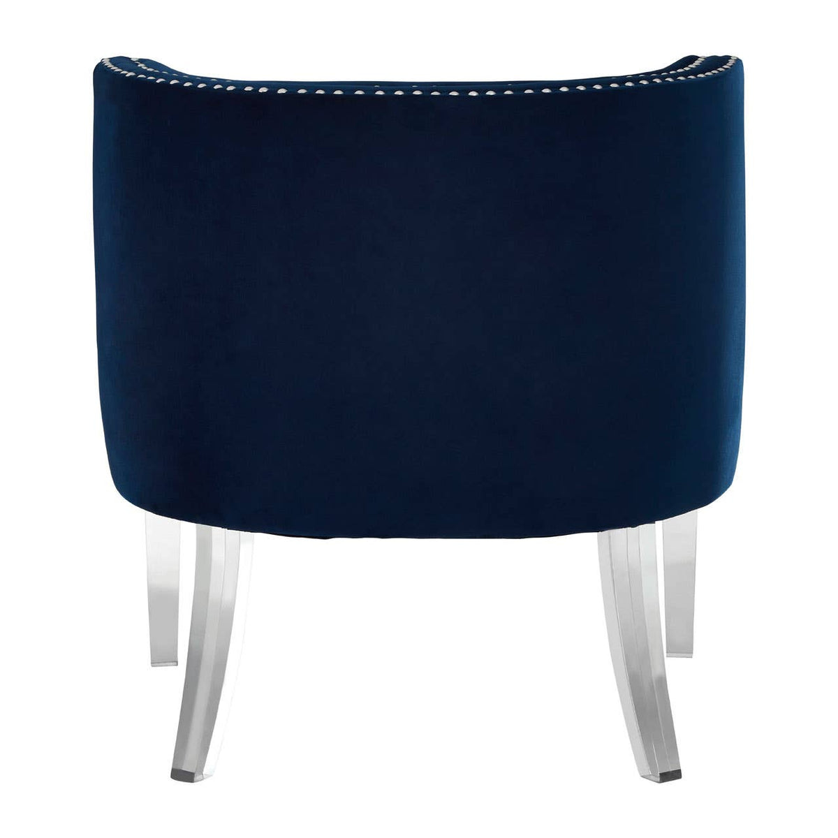 Clarence Blue Curved Chair.