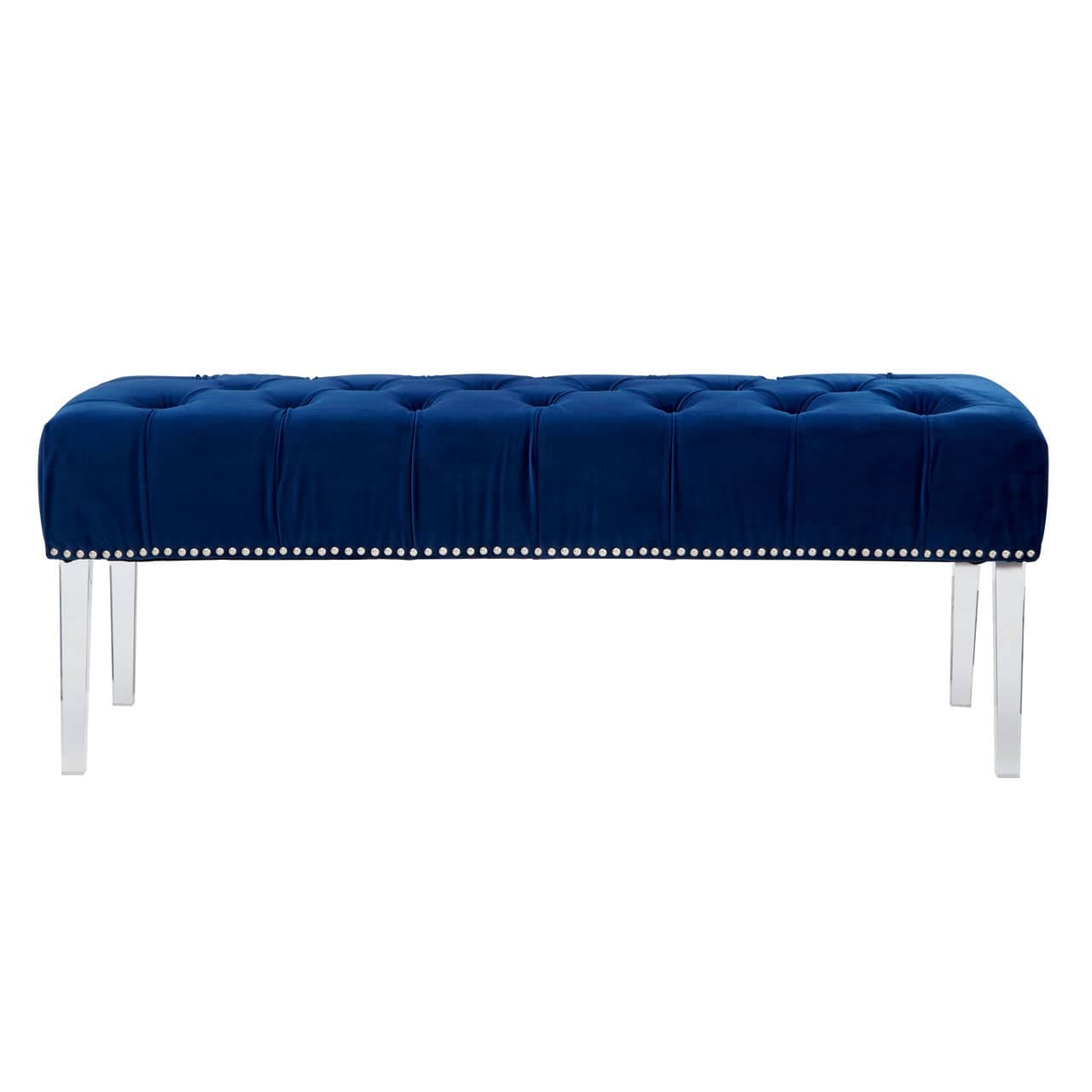 Noosa & Co. Living Clarence Blue Velvet Bench House of Isabella UK