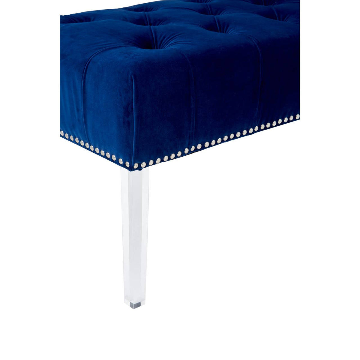 Clarence Blue Velvet Bench.