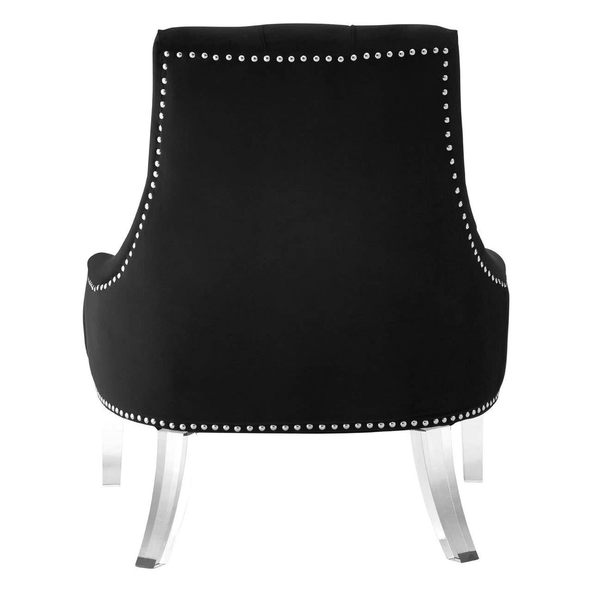 Clarence Button Tufted Black Chair.