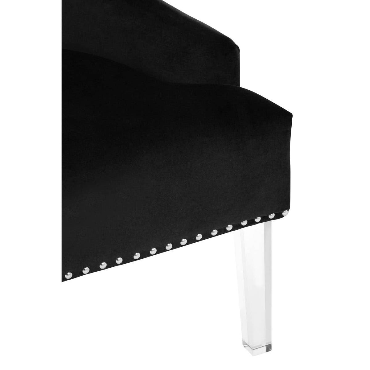 Clarence Button Tufted Black Chair.