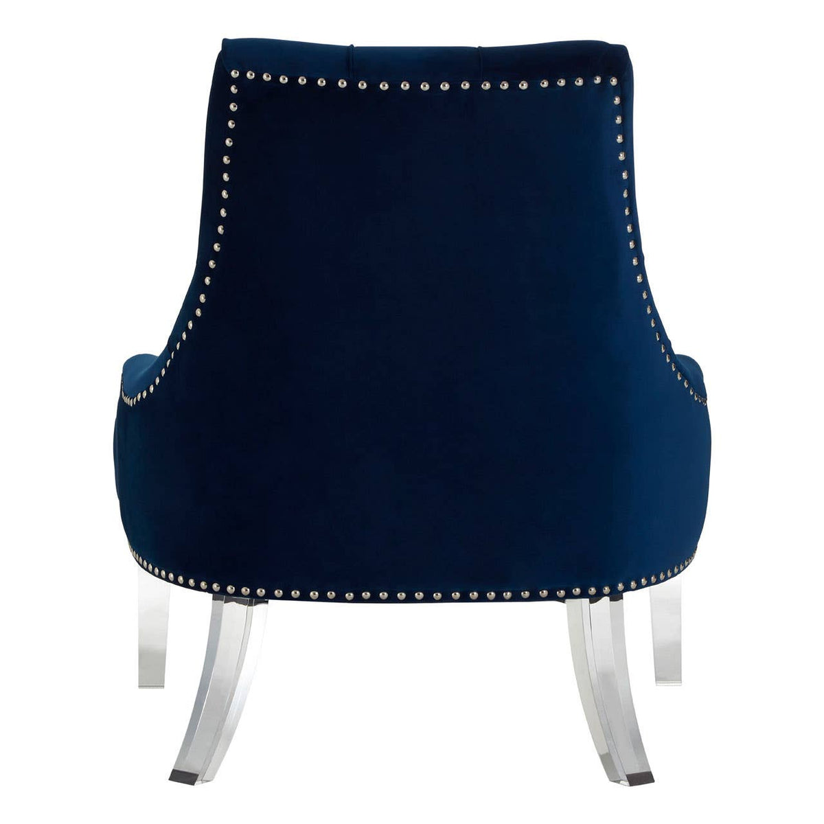Clarence Button Tufted Blue Chair.