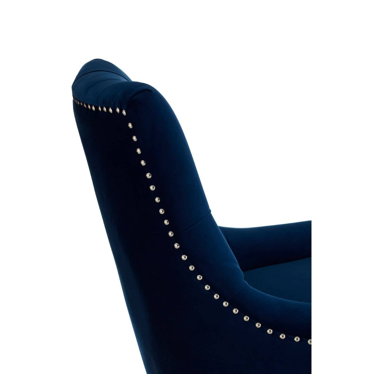 Clarence Button Tufted Blue Chair.