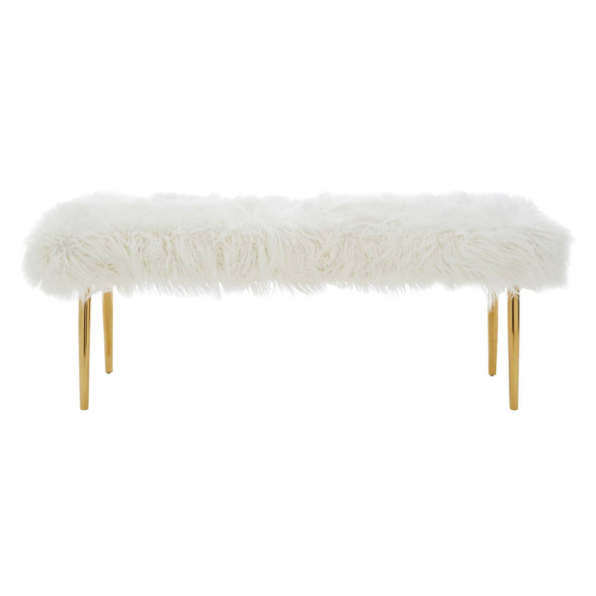 Clarence Natural Fur Effect Bench.