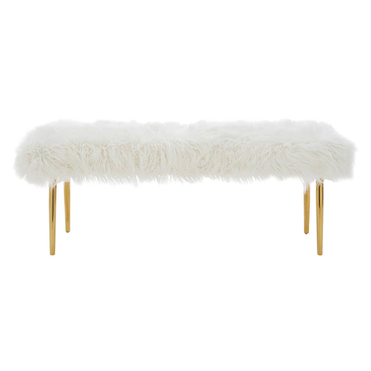 Noosa & Co. Living Clarence Natural Fur Effect Bench House of Isabella UK