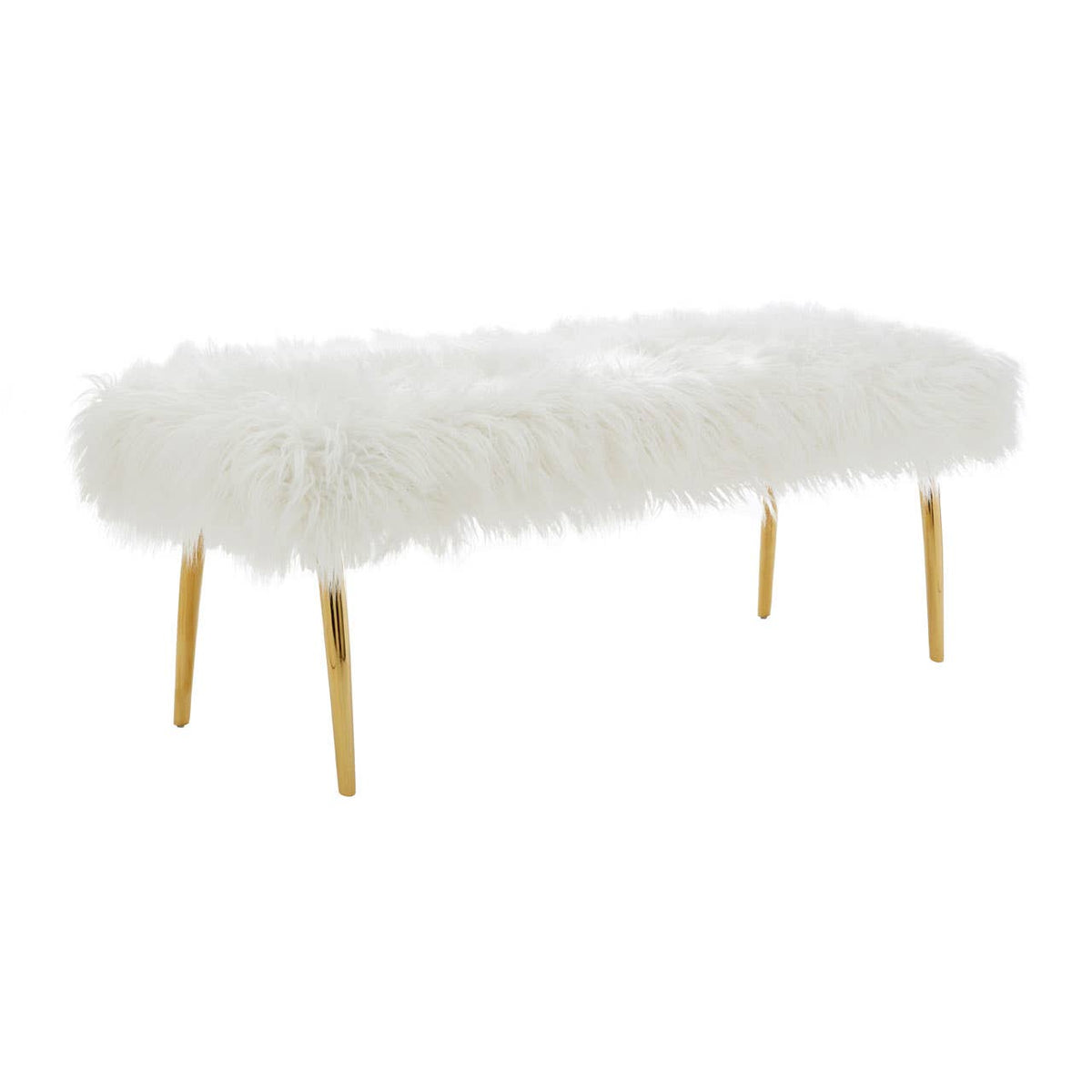 Clarence Natural Fur Effect Bench.