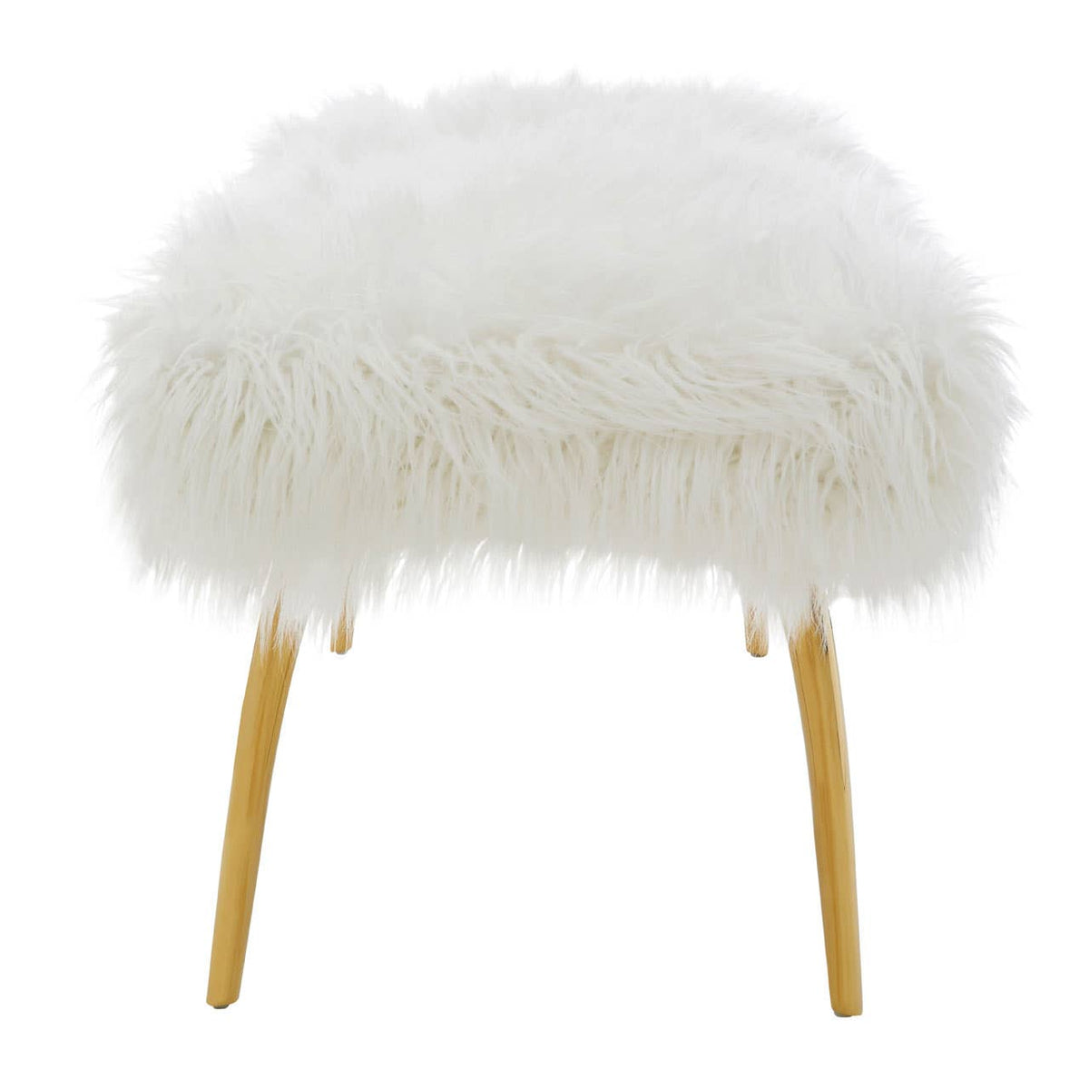 Clarence Natural Fur Effect Bench.