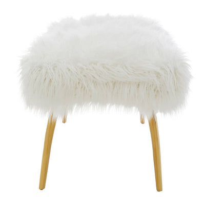 Noosa & Co. Living Clarence Natural Fur Effect Bench House of Isabella UK