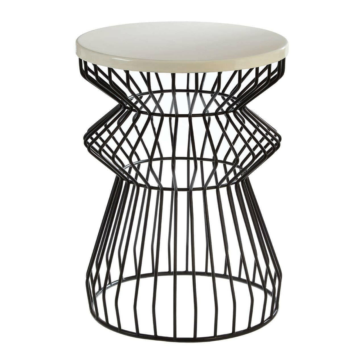 Corina Side Table With Curved Base.
