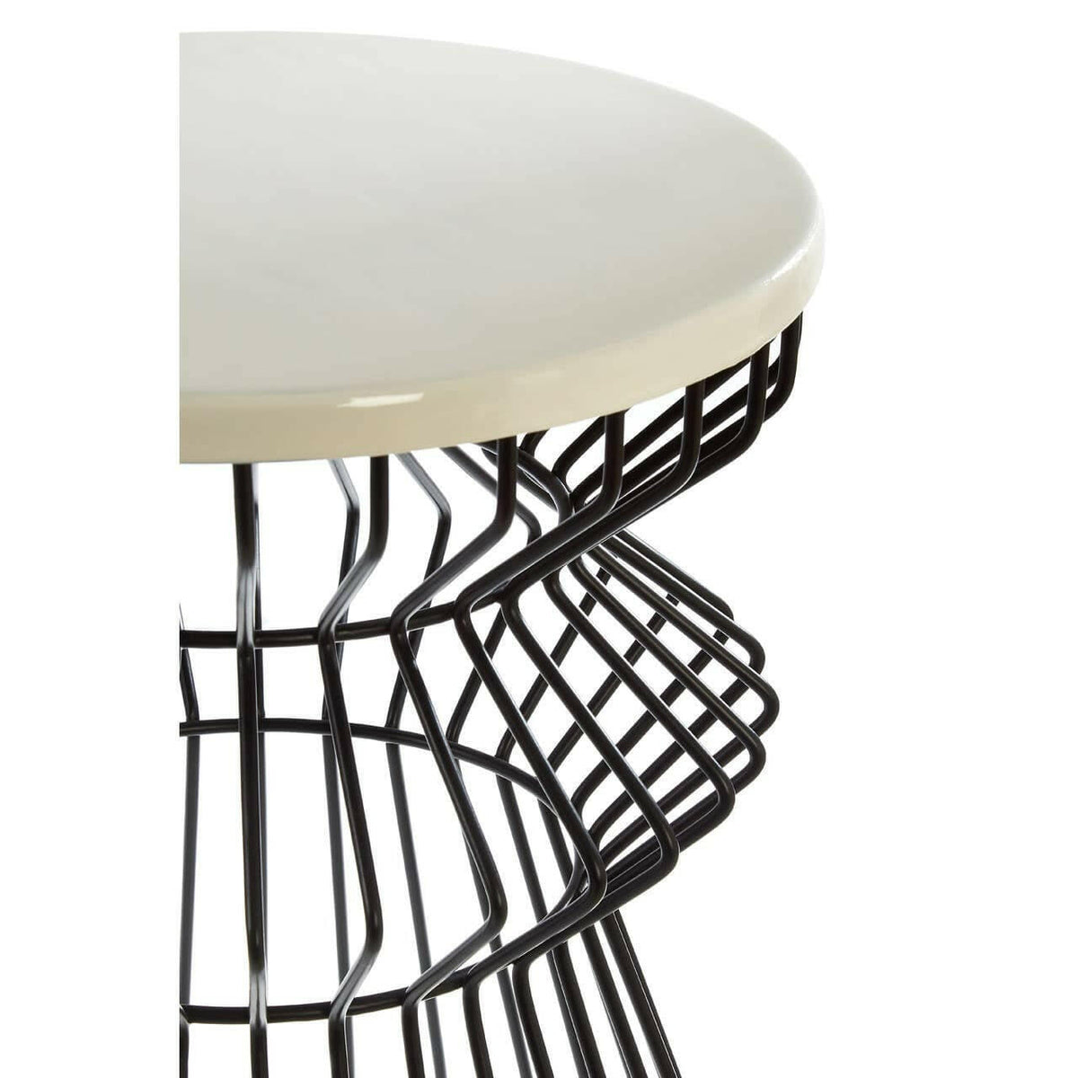 Corina Side Table With Curved Base.