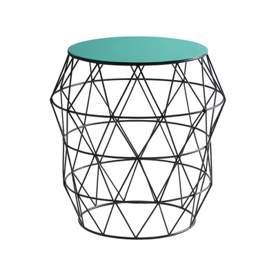 Noosa & Co. Living Corina Side Table With Green Enamel Top House of Isabella UK