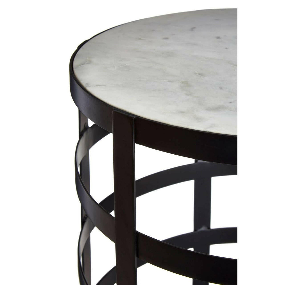 Corina Side Table With Grid Frame.