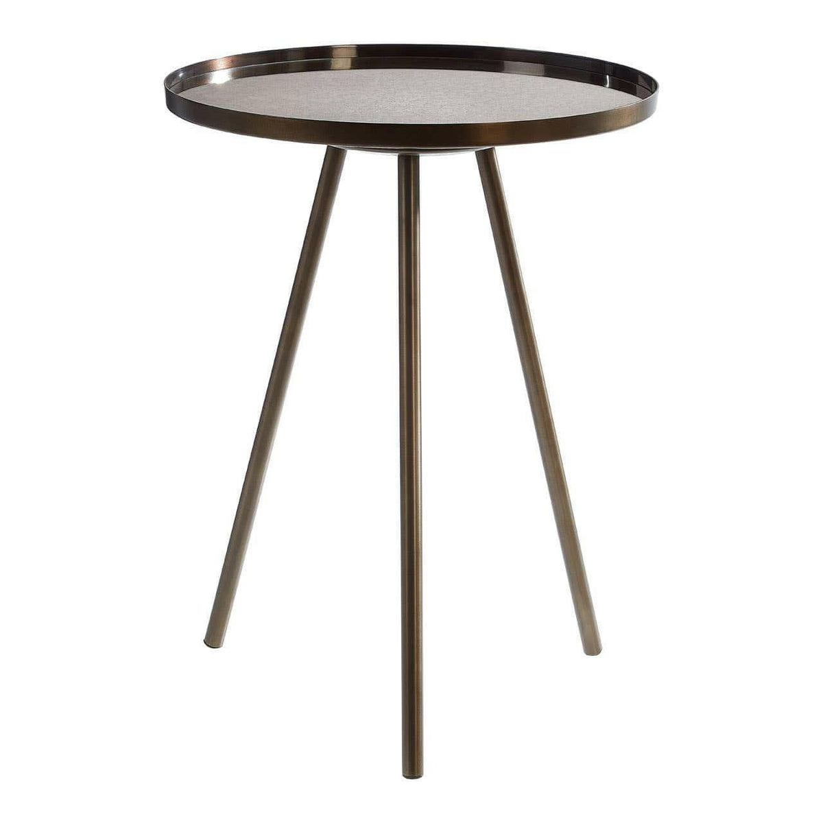 Corra Black Iron Finish Side Table.