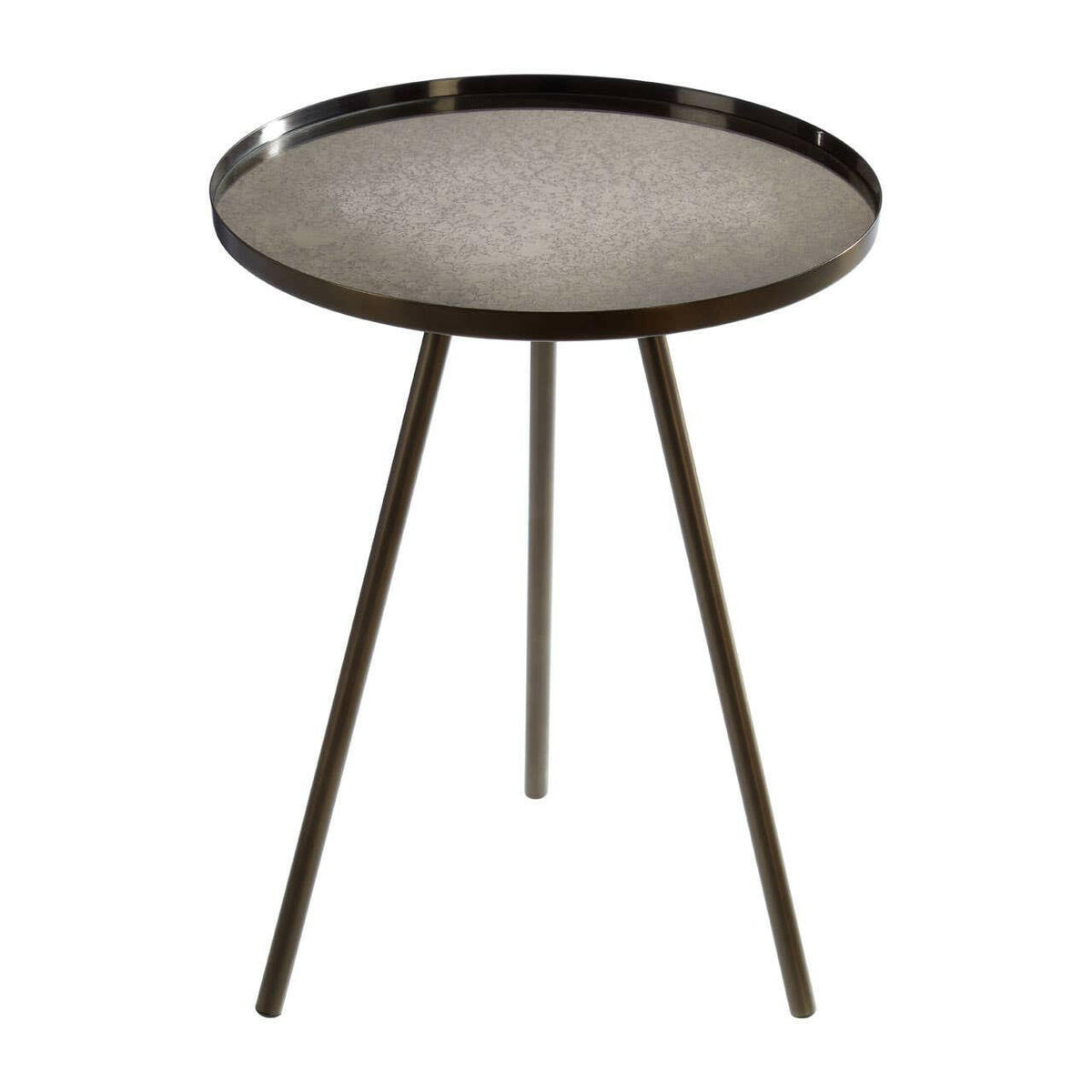 Corra Black Iron Finish Side Table.