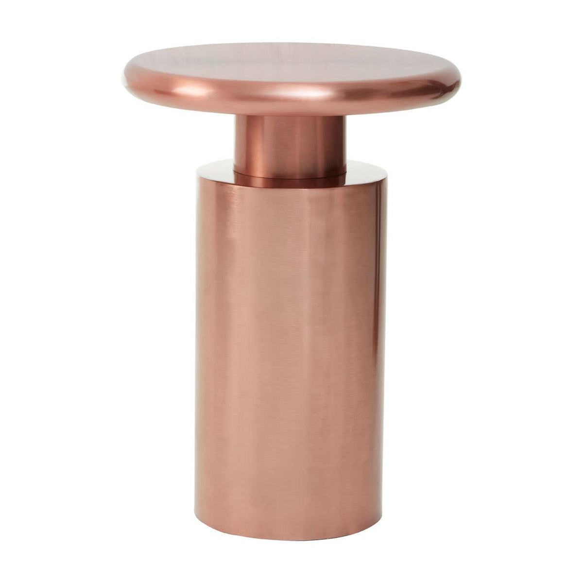 Corra Copper Finish Side Table.