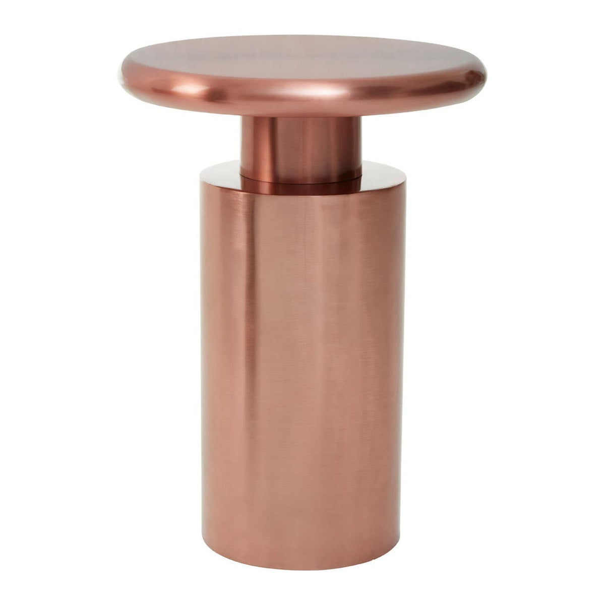 Corra Copper Finish Side Table.