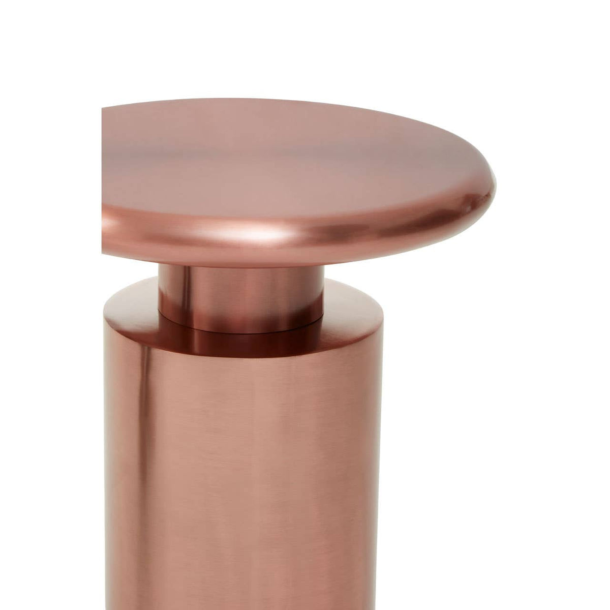 Corra Copper Finish Side Table.
