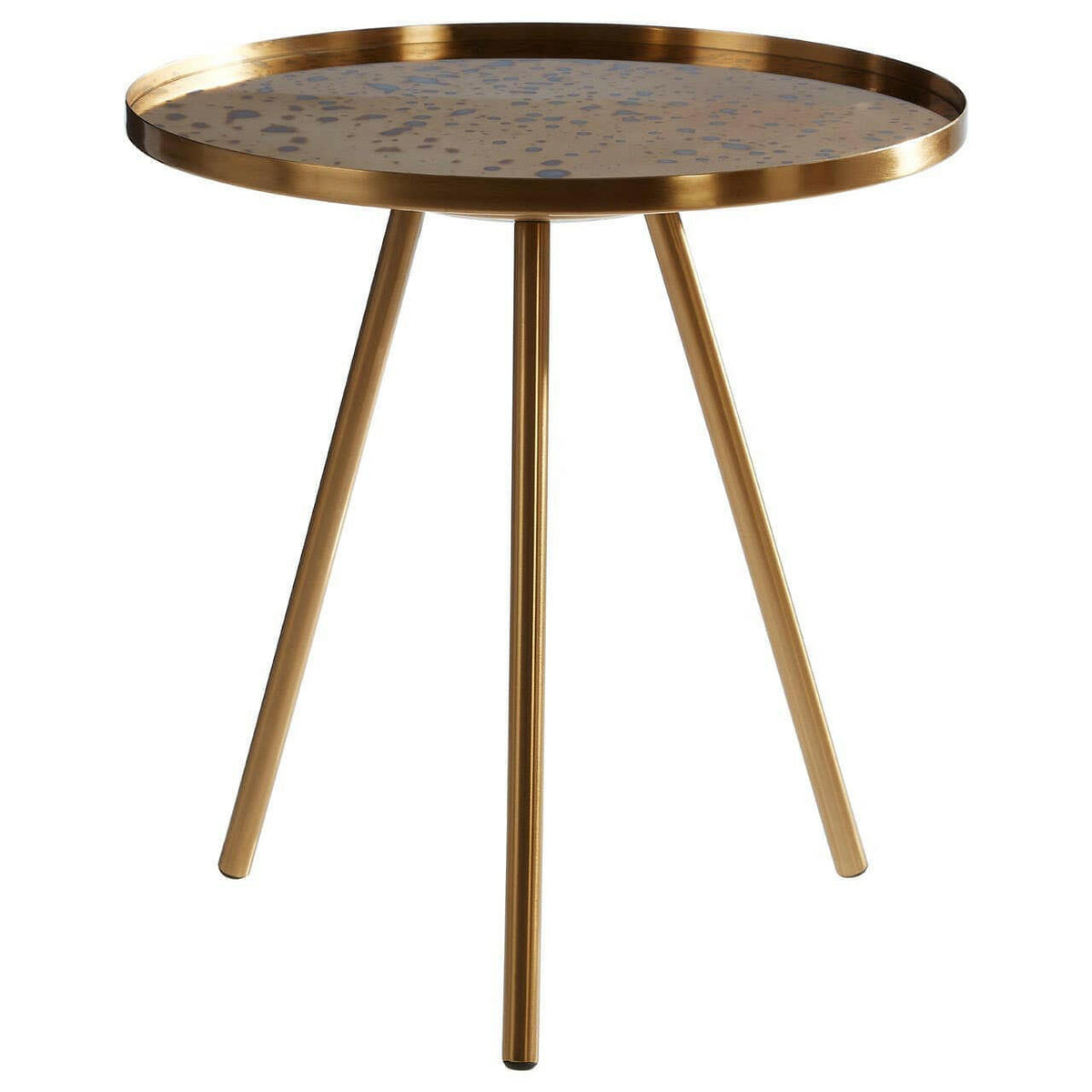 Corra Gold Finish Side Table.