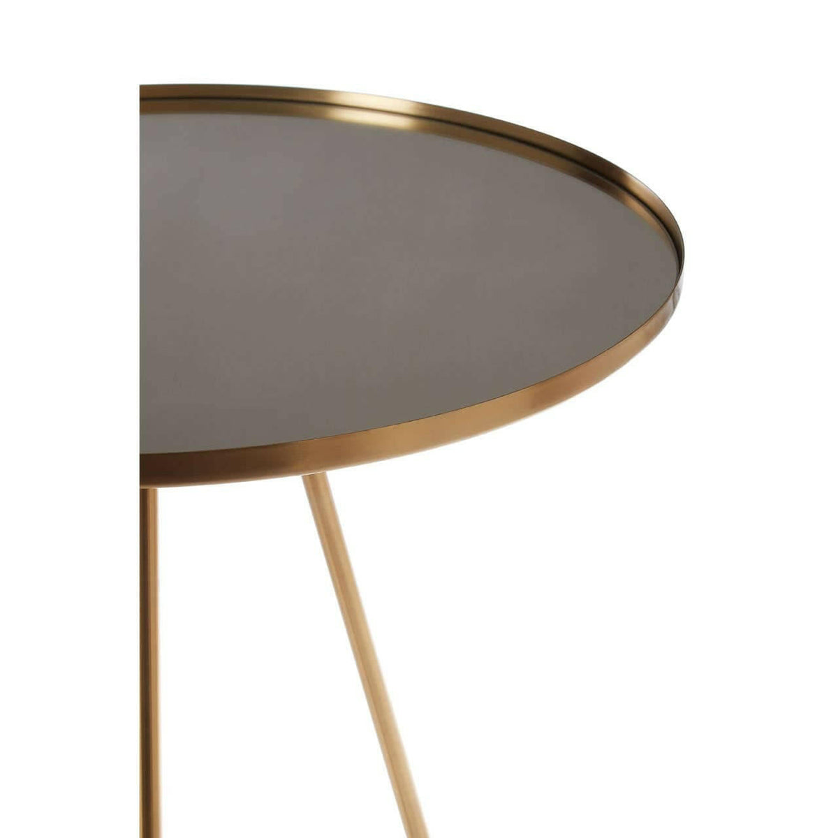 Corra Gold Finish Side Table.
