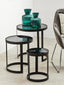 Noosa & Co. Living Corra Set Of Three Black Nesting Tables House of Isabella UK