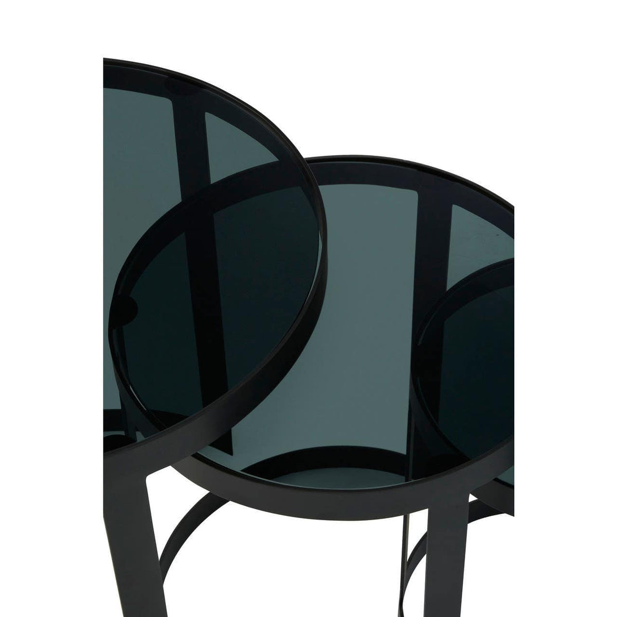 Noosa & Co. Living Corra Set Of Three Black Nesting Tables House of Isabella UK