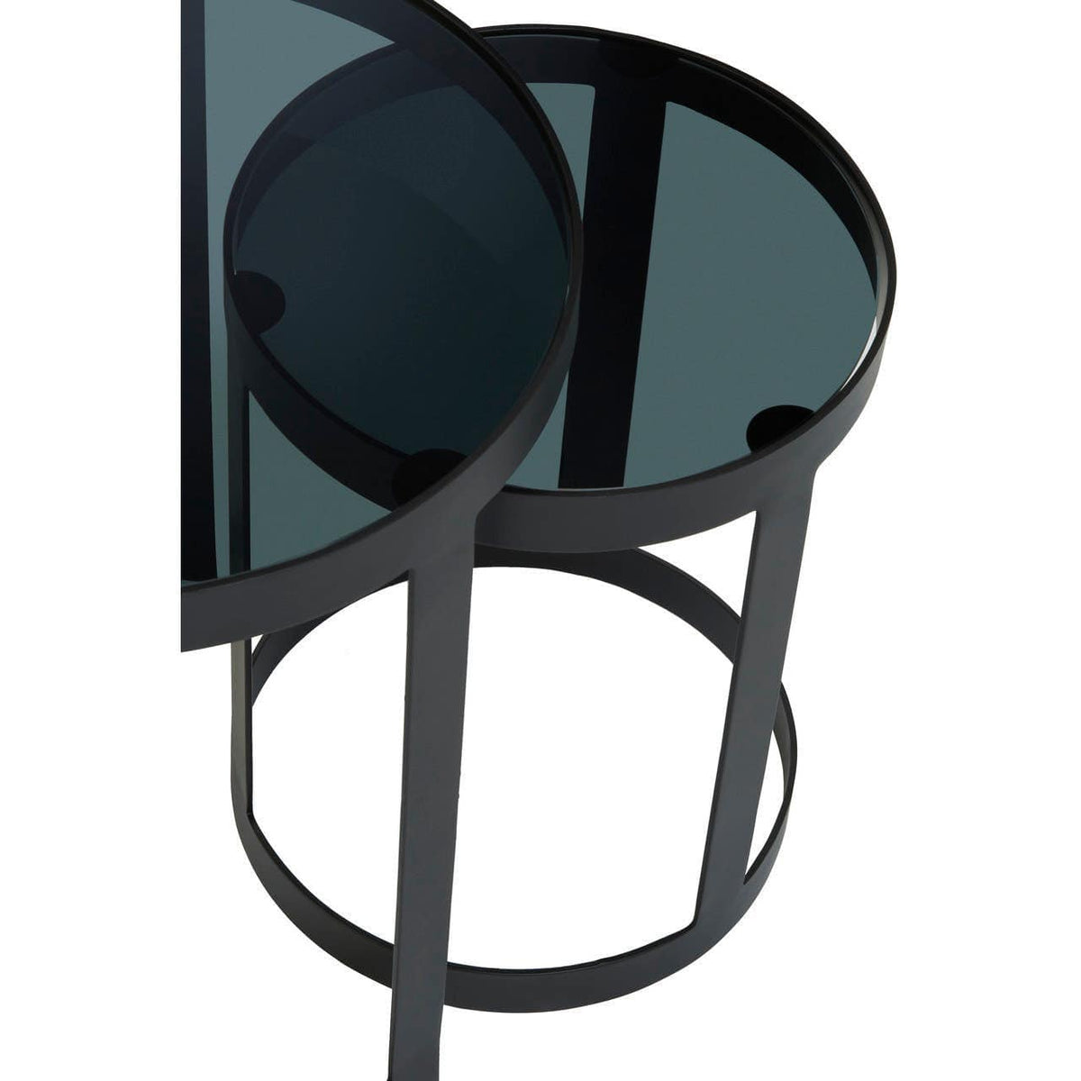 Noosa & Co. Living Corra Set Of Three Black Nesting Tables House of Isabella UK