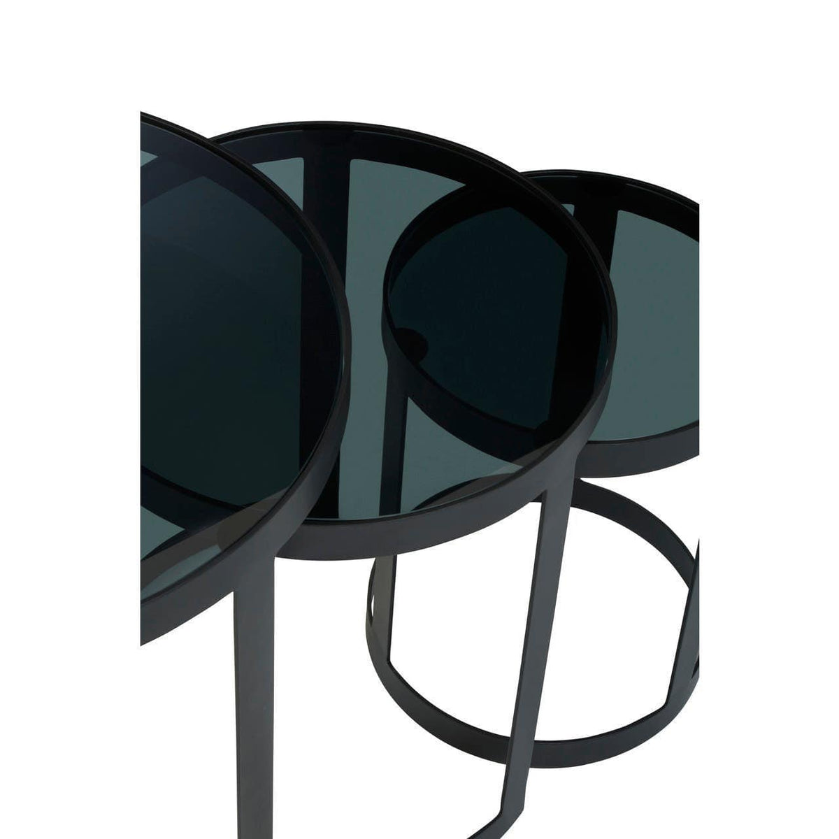 Noosa & Co. Living Corra Set Of Three Black Nesting Tables House of Isabella UK