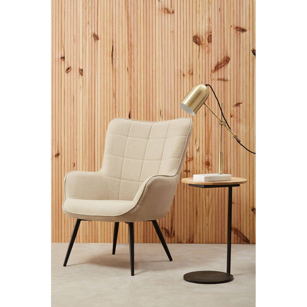 Noosa & Co. Living Corra Side Table With Round Wooden Top House of Isabella UK