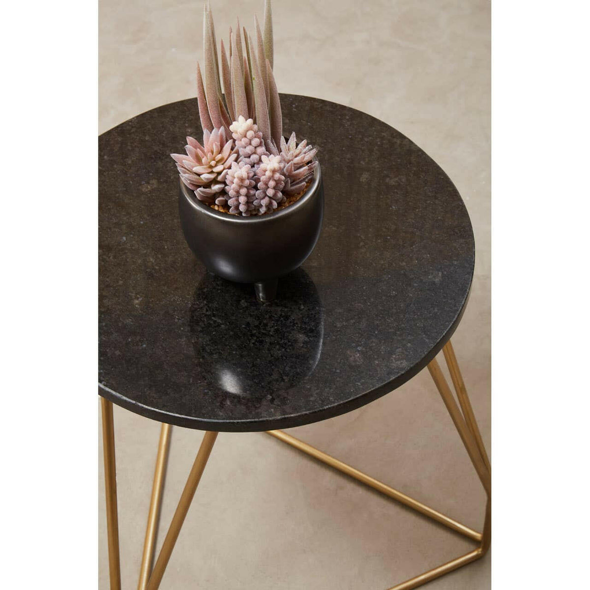 Corra Side Table With Sledge Base.