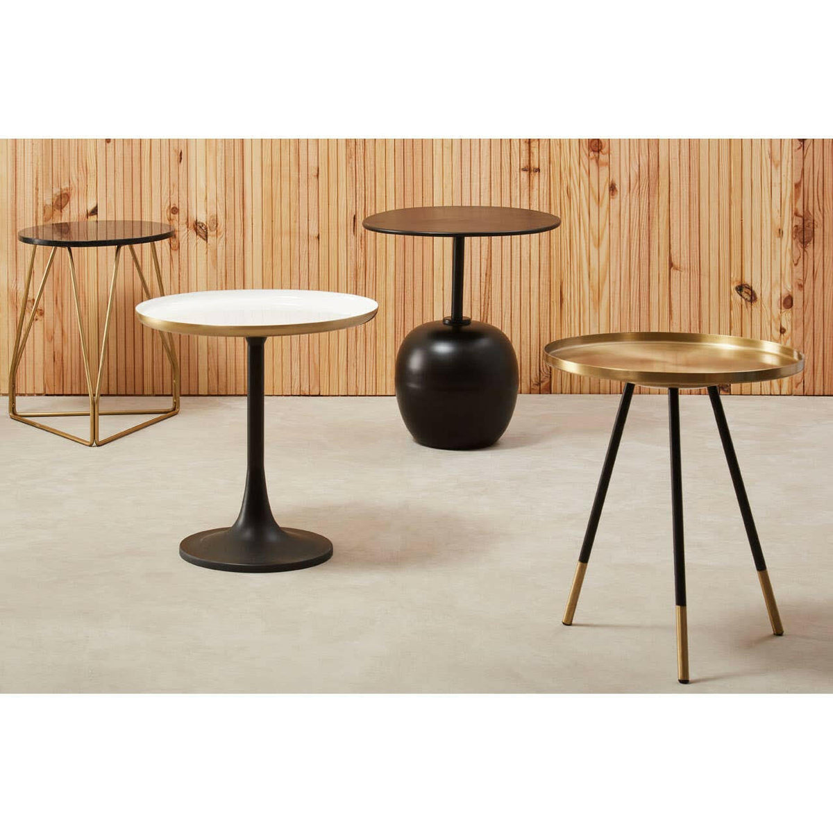 Corra Side Table With Sledge Base.