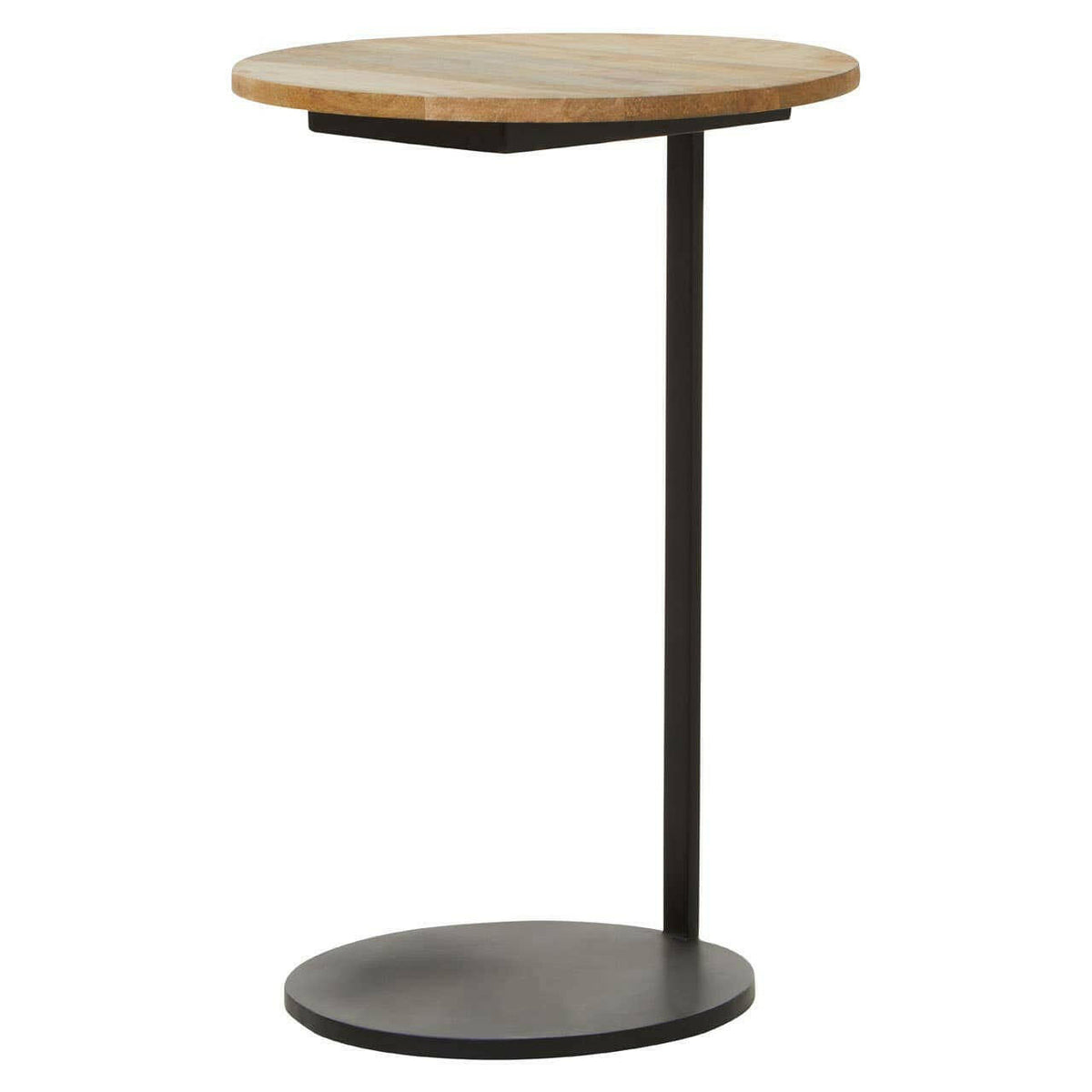 Corra Side Table With Wooden Marble Top.