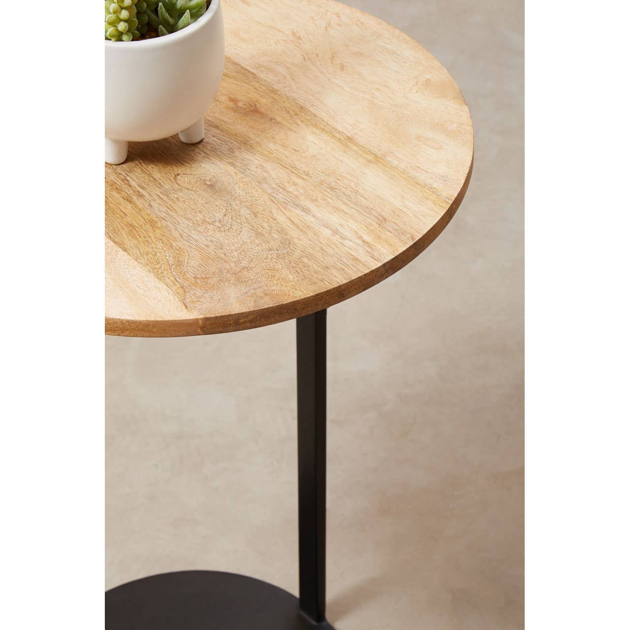 Noosa & Co. Living Corra Side Table With Wooden Marble Top House of Isabella UK