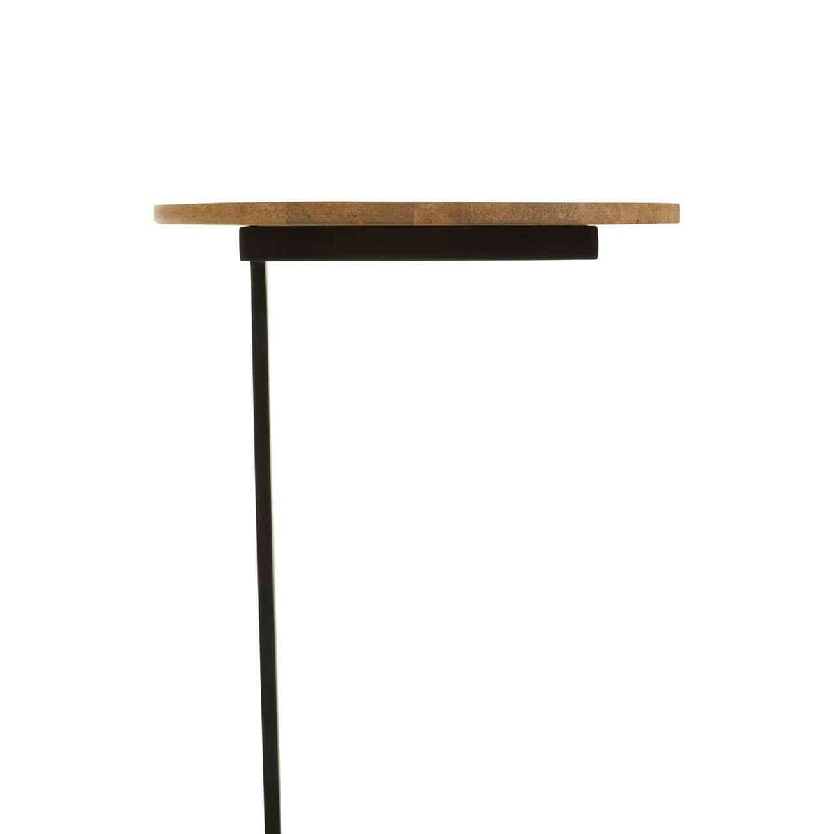Corra Side Table With Wooden Marble Top.