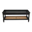 Noosa & Co. Living Corso Black Coffee Table with Rattan Shelf House of Isabella UK