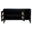 Noosa & Co. Living Corso Black Sideboard with 3 Rattan Doors House of Isabella UK