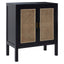 Noosa & Co. Living Corso Black Sideboard with Two Rattan Doors House of Isabella UK