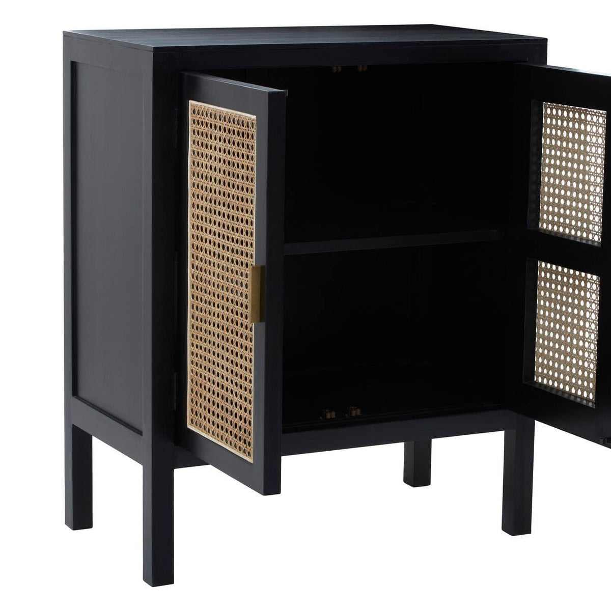 Noosa & Co. Living Corso Black Sideboard with Two Rattan Doors House of Isabella UK